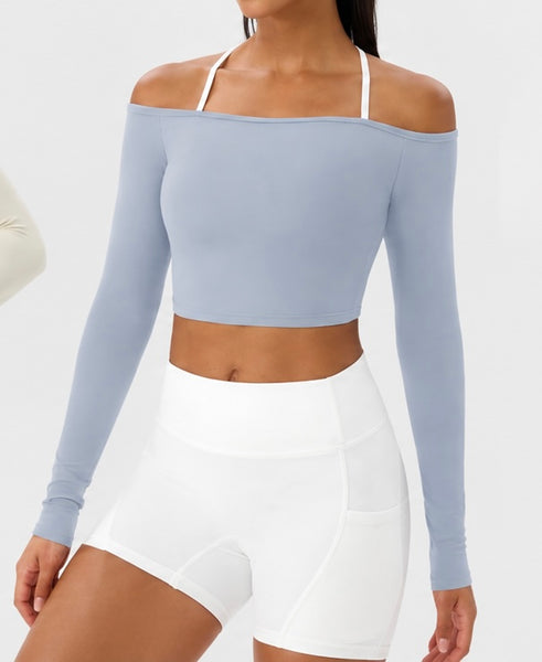 Powder Blue Off Shoulder